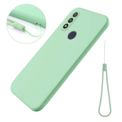 For Motorola G Pure 4G Pure Color Liquid Silicone Shockproof Phone Case(Green) - Motorola Cases by buy2fix | Online Shopping UK | buy2fix