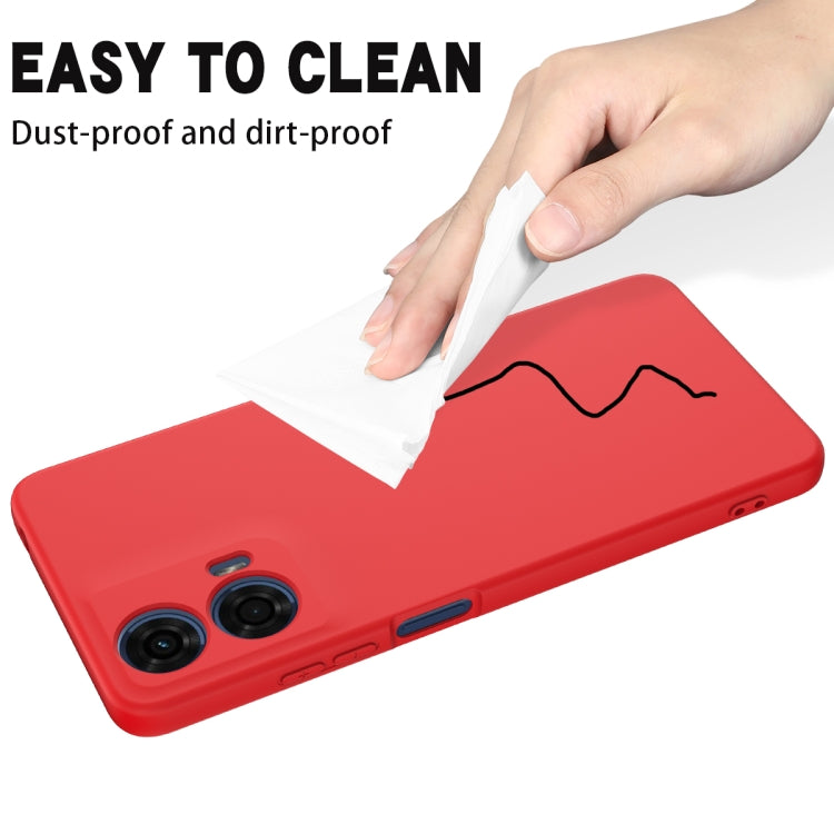 For Motorola Moto G24 Power Pure Color Liquid Silicone Shockproof Phone Case(Red) - Motorola Cases by buy2fix | Online Shopping UK | buy2fix