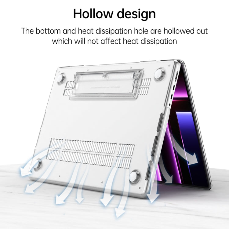 For MacBook Pro 16 inch A2141 Frosted Translucent Laptop Protective Case(Purple) - MacBook Pro Cases by buy2fix | Online Shopping UK | buy2fix