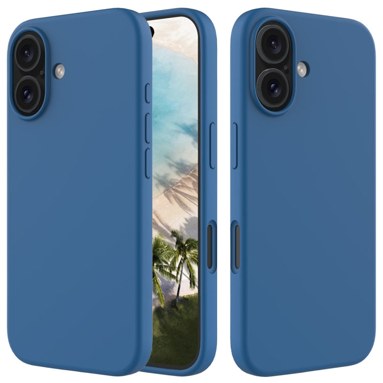 For iPhone 16 Plus Solid Color Silicone Phone Case(Cobalt Blue) - More iPhone Cases by buy2fix | Online Shopping UK | buy2fix