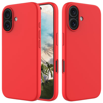 For iPhone 16 Solid Color Silicone Phone Case(Red) - More iPhone Cases by buy2fix | Online Shopping UK | buy2fix