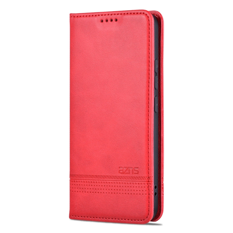 For Xiaomi 14 Pro AZNS Magnetic Calf Texture Flip Leather Phone Case(Red) - 14 Pro Cases by AZNS | Online Shopping UK | buy2fix