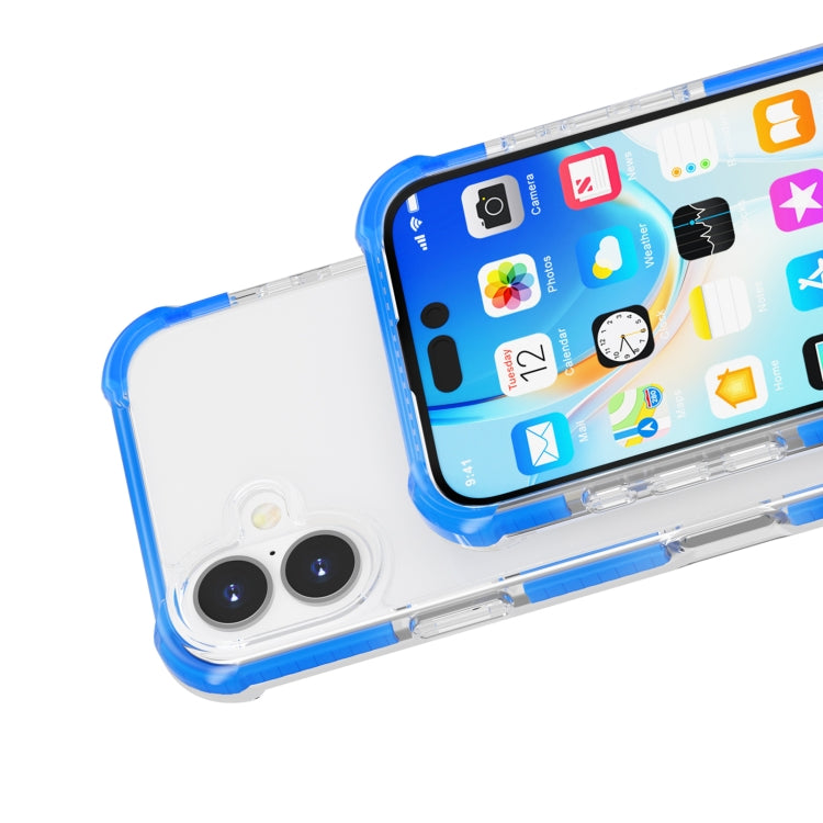 For iPhone 16 Plus Four-corner Shockproof TPU + Acrylic Phone Case(Blue) - iPhone 16 Plus Cases by buy2fix | Online Shopping UK | buy2fix