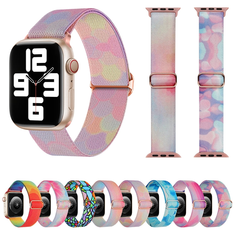 For Apple Watch Ultra 49mm Painted Pattern Nylon Replacement Watch Band(Symphony Bubbles) - Watch Bands by buy2fix | Online Shopping UK | buy2fix