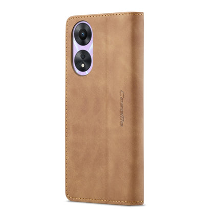 For OPPO A78 5G Global / A1X 5G CaseMe 013 Multifunctional Horizontal Flip Leather Phone Case(Brown) - OPPO Cases by CaseMe | Online Shopping UK | buy2fix