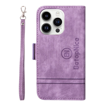 For iPhone 15 Pro Max BETOPNICE Dual-side Buckle Leather Phone Case(Purple) - iPhone 15 Pro Max Cases by BETOPNICE | Online Shopping UK | buy2fix