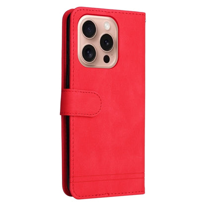 For iPhone 16 Pro Skin Feel Life Tree Leather Phone Case(Red) - iPhone 16 Pro Cases by buy2fix | Online Shopping UK | buy2fix