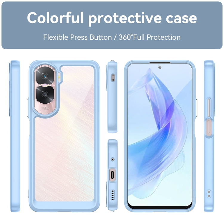 For Honor X50i Colorful Series Acrylic Hybrid TPU Phone Case(Blue) - Honor Cases by buy2fix | Online Shopping UK | buy2fix