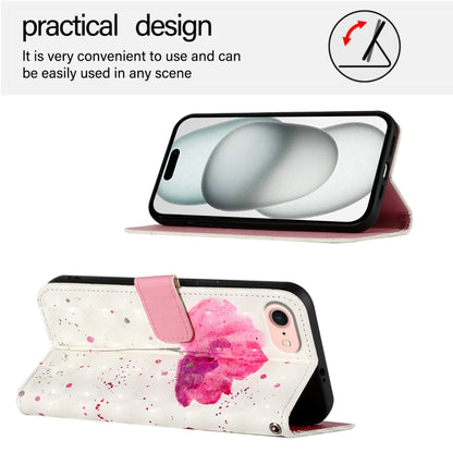 For iPhone SE 2024 3D Painting Horizontal Flip Leather Phone Case(Flower) - More iPhone Cases by buy2fix | Online Shopping UK | buy2fix