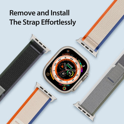 For Apple Watch 9 45mm DUX DUCIS YJ Series Nylon Watch Band(Orange Beige) - Watch Bands by DUX DUCIS | Online Shopping UK | buy2fix