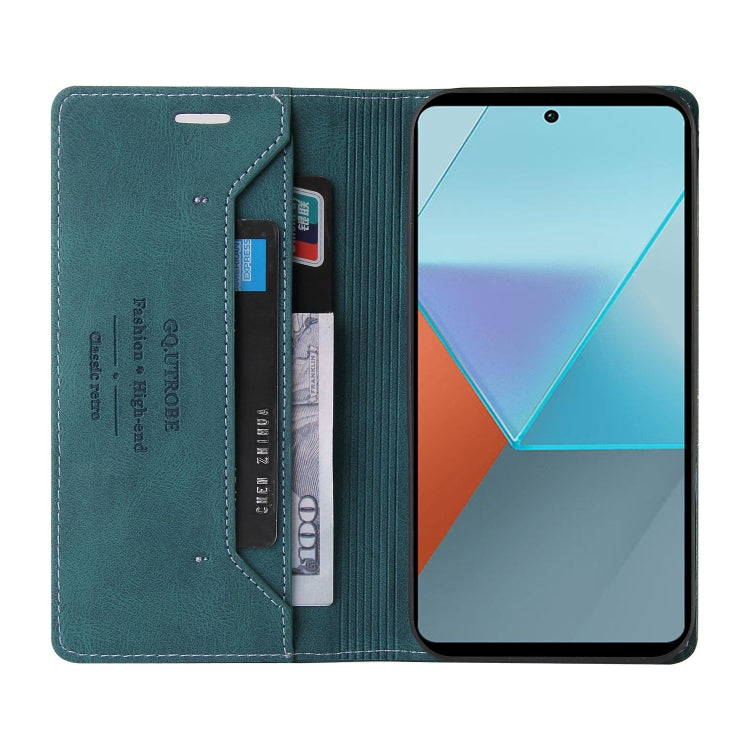 For Xiaomi Redmi Note 13 Pro 5G Skin Feel Anti-theft Brush Horizontal Flip Leather Case with Holder(Blue) - Note 13 Pro Cases by buy2fix | Online Shopping UK | buy2fix