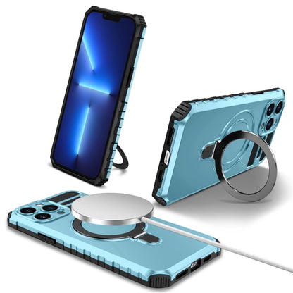 For iPhone 13 Pro MagSafe Magnetic Holder Phone Case(Light Blue) - iPhone 13 Pro Cases by buy2fix | Online Shopping UK | buy2fix