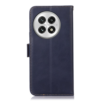 For OnePlus Nord 13 Magnetic Crazy Horse Texture Genuine Leather RFID Phone Case(Blue) - OnePlus Cases by buy2fix | Online Shopping UK | buy2fix