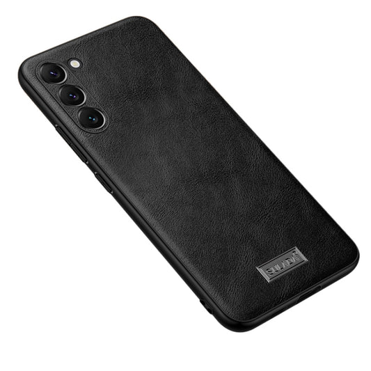 For Samsung Galaxy S24+ 5G SULADA Shockproof TPU + Handmade Leather Phone Case(Black) - Galaxy S24+ 5G Cases by SULADA | Online Shopping UK | buy2fix