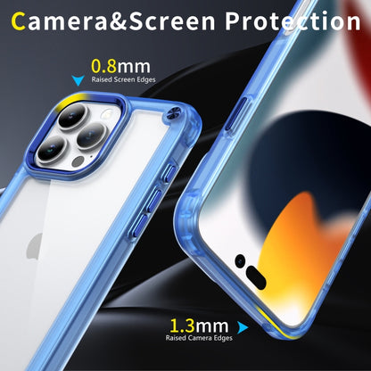 For iPhone 16 Pro Max Skin Feel TPU + PC Phone Case(Transparent Blue) - iPhone 16 Pro Max Cases by buy2fix | Online Shopping UK | buy2fix