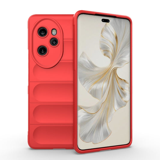 For Honor 100 Pro 5G Magic Shield TPU + Flannel Phone Case(Red) - Honor Cases by buy2fix | Online Shopping UK | buy2fix