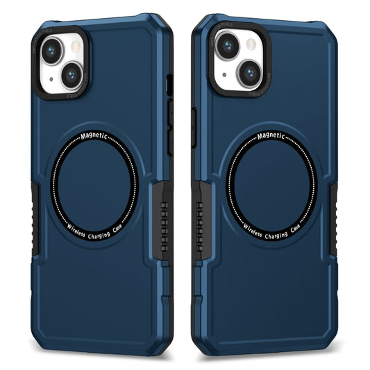 For iPhone 15 Plus Shockproof Armor MagSafe Phone Case(Dark Blue) - iPhone 15 Plus Cases by buy2fix | Online Shopping UK | buy2fix