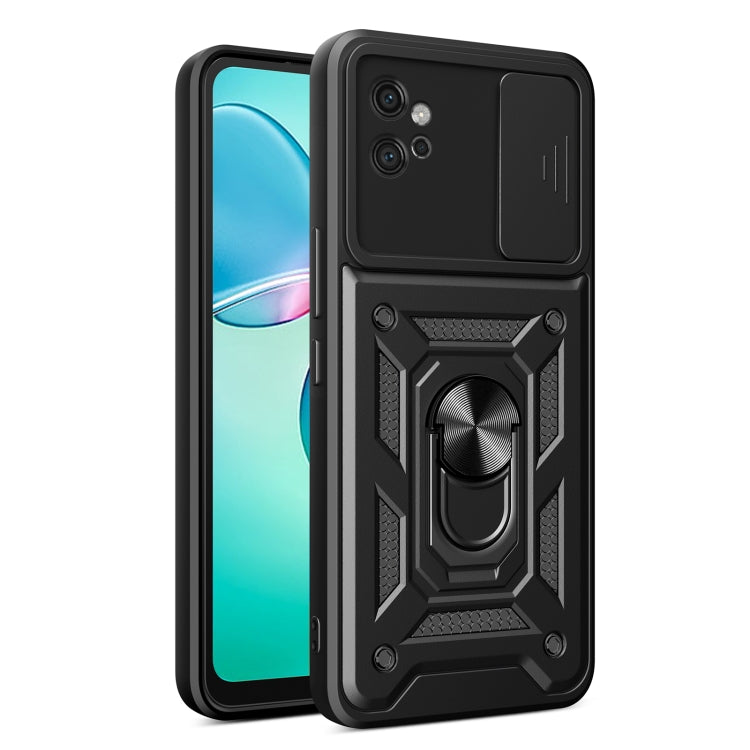 For Motorola Moto G32 Sliding Camera Cover Design TPU Hybrid PC Phone Case(Black) - Motorola Cases by buy2fix | Online Shopping UK | buy2fix