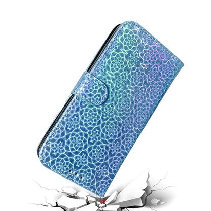 For iPhone 16 Colorful Magnetic Buckle Leather Phone Case(Blue) - iPhone 16 Cases by buy2fix | Online Shopping UK | buy2fix