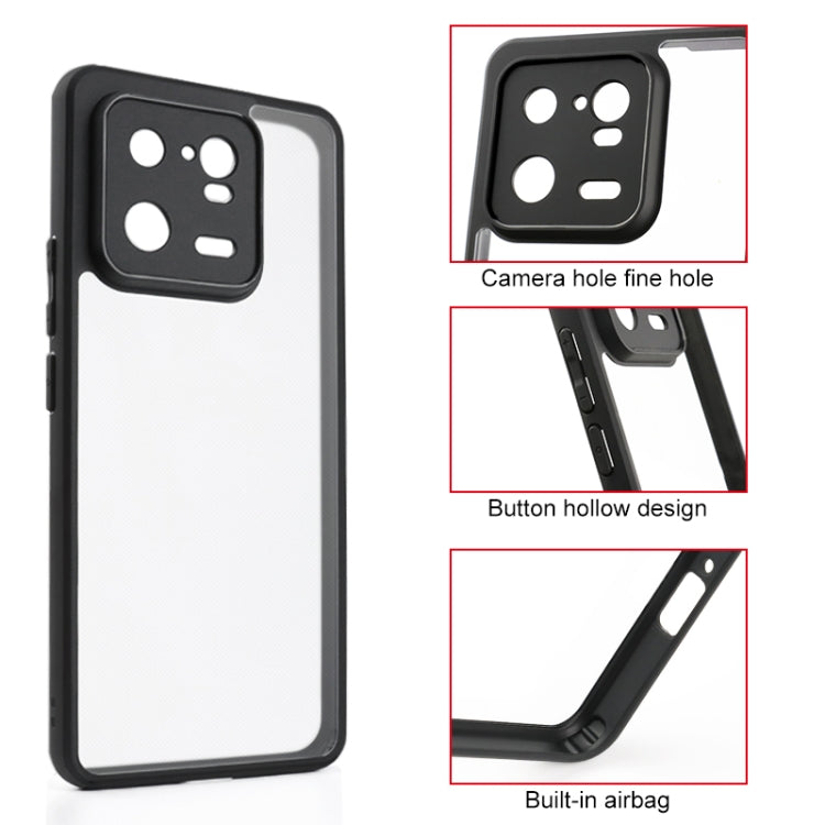 For Xiaomi 13 Pro Frosted TPU + Transparent PC Phone Case(Black) - 13 Pro Cases by buy2fix | Online Shopping UK | buy2fix