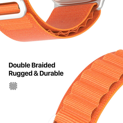 For Apple Watch SE 2022 40mm DUX DUCIS GS Series Nylon Loop Watch Band(Orange) - Watch Bands by DUX DUCIS | Online Shopping UK | buy2fix