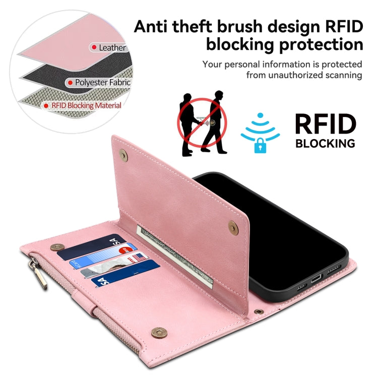 For iPhone 16 Plus ESEBLE Retro Frosted RFID Flip Leather Phone Case(Rose Gold) - iPhone 16 Plus Cases by ESEBLE | Online Shopping UK | buy2fix