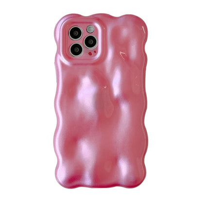 For iPhone 16 Pro Max Wave Bubbles TPU Phone Case(Pearlescent Pink) - iPhone 16 Pro Max Cases by buy2fix | Online Shopping UK | buy2fix