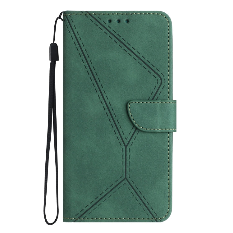 For Samsung Galaxy A35 5G Stitching Embossed Leather Phone Case(Green) - Galaxy Phone Cases by buy2fix | Online Shopping UK | buy2fix