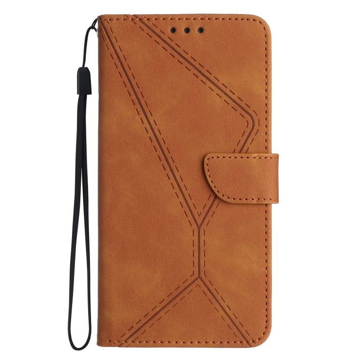 For Samsung Galaxy Xcover 7 5G Stitching Embossed Leather Phone Case(Brown) - Galaxy Phone Cases by buy2fix | Online Shopping UK | buy2fix