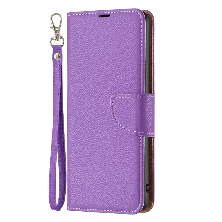 For Samsung Galaxy A25 5G Litchi Texture Pure Color Flip Leather Phone Case(Purple) - Galaxy Phone Cases by buy2fix | Online Shopping UK | buy2fix