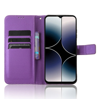 For Ulefone Note 16 Pro Diamond Texture Leather Phone Case(Purple) - Ulefone Cases by buy2fix | Online Shopping UK | buy2fix