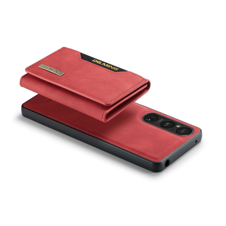 For Sony Xperia 1 VI DG.MING M2 Series 3-Fold Multi Card Bag + Magnetic Phone Case(Red) - Sony Cases by DG.MING | Online Shopping UK | buy2fix