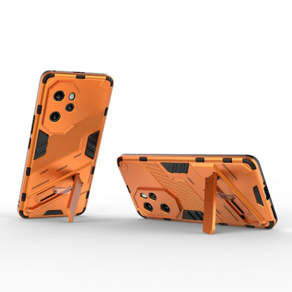 For Honor 100 Pro 5G Punk Armor 2 in 1 PC + TPU Phone Case with Holder(Orange) - Honor Cases by buy2fix | Online Shopping UK | buy2fix