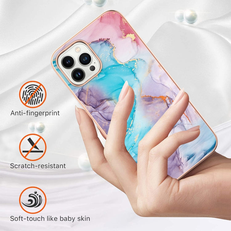 For iPhone 16 Pro Electroplating Pattern IMD TPU Shockproof Case(Milky Way Blue Marble) - iPhone 16 Pro Cases by buy2fix | Online Shopping UK | buy2fix