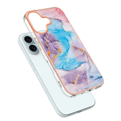 For iPhone 16 Plus Electroplating Pattern IMD TPU Shockproof Case(Milky Way Blue Marble) - iPhone 16 Plus Cases by buy2fix | Online Shopping UK | buy2fix