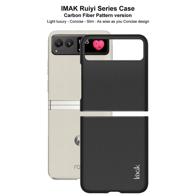 For Motorola Razr 40 imak Ruiyi Series Carbon Fiber PU + PC Phone Case - Motorola Cases by imak | Online Shopping UK | buy2fix