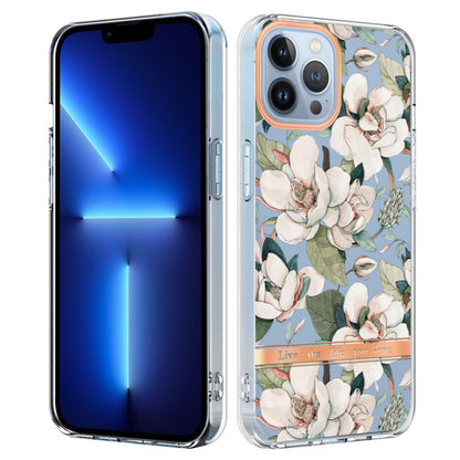 For iPhone 16 Pro Flowers and Plants Series IMD TPU Phone Case(Green Gardenia) - iPhone 16 Pro Cases by buy2fix | Online Shopping UK | buy2fix