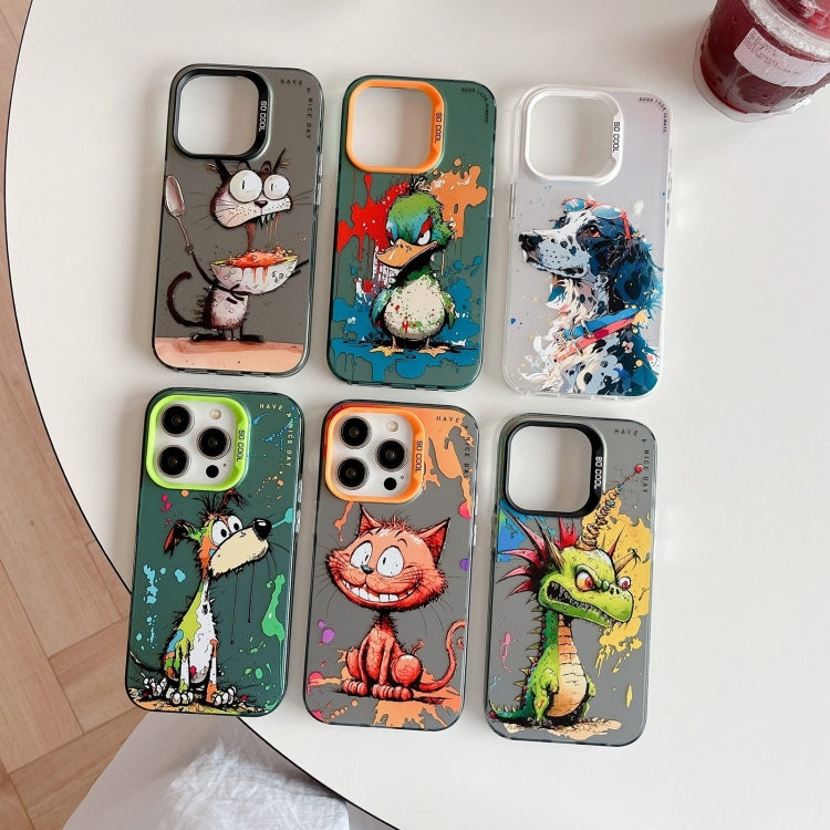 For iPhone 16 Pro Max Animal Pattern Oil Painting Series PC + TPU Phone Case(Colorful Bear) - iPhone 16 Pro Max Cases by buy2fix | Online Shopping UK | buy2fix