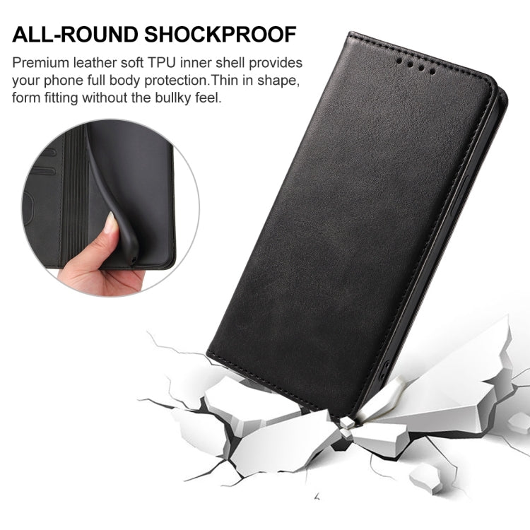 For Xiaomi Redmi Turbo 3 Magnetic Closure Leather Phone Case(Black) - Xiaomi Cases by buy2fix | Online Shopping UK | buy2fix