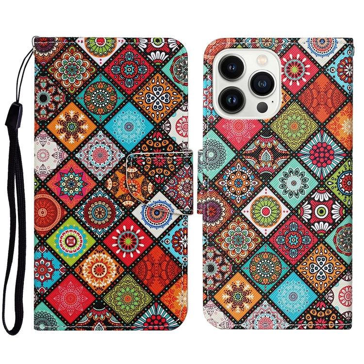 For iPhone 16 Pro Max 3D Colored Drawing Flip Leather Phone Case(Ethnic Totem) - iPhone 16 Pro Max Cases by buy2fix | Online Shopping UK | buy2fix