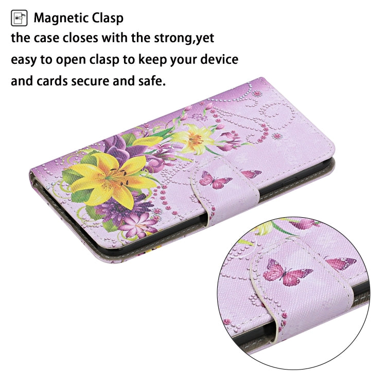 For iPhone 16 3D Colored Drawing Flip Leather Phone Case(Yellow Flowers) - iPhone 16 Cases by buy2fix | Online Shopping UK | buy2fix