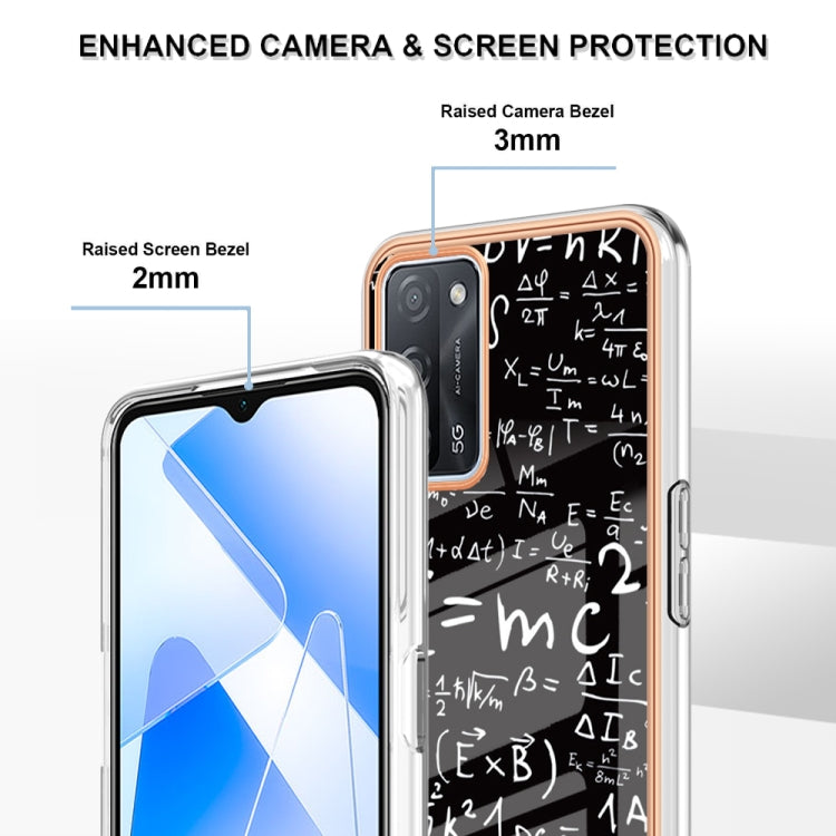 For OPPO A55 5G / A53s 5G / A54 4G Electroplating Marble Dual-side IMD Phone Case(Equation) - OPPO Cases by buy2fix | Online Shopping UK | buy2fix