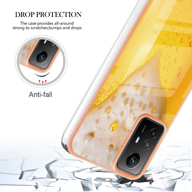 Xiaomi Redmi Note 12S 4G Electroplating Marble Dual-side IMD Phone Case(Draft Beer) - Xiaomi Cases by buy2fix | Online Shopping UK | buy2fix