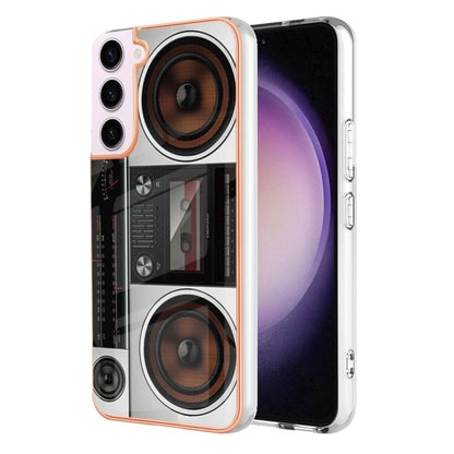 For Samsung Galaxy S23 5G Electroplating Marble Dual-side IMD Phone Case(Retro Radio) - Galaxy S23 5G Cases by buy2fix | Online Shopping UK | buy2fix