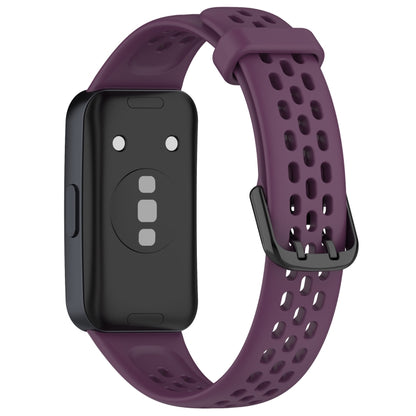 For Huawei Band 8 Solid Color Breathable Silicone Watch Band(Purple) - Watch Bands by buy2fix | Online Shopping UK | buy2fix