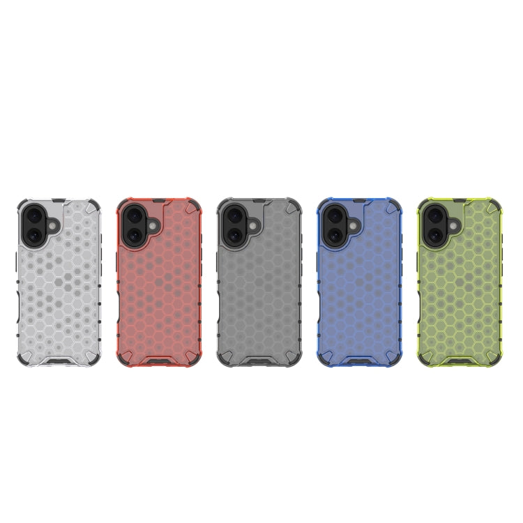 For iPhone 16 Plus Honeycomb Shockproof Phone Case(Black) - iPhone 16 Plus Cases by buy2fix | Online Shopping UK | buy2fix