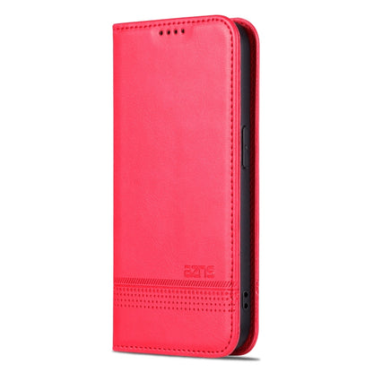 For iPhone 16 Pro AZNS Magnetic Calf Texture Flip Leather Phone Case(Red) - iPhone 16 Pro Cases by AZNS | Online Shopping UK | buy2fix