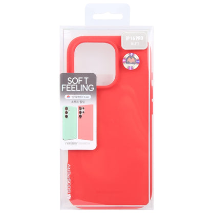 For iPhone 16 Pro Max GOOSPERY SOFT FEELING Liquid TPU Soft Phone Case(Red) - iPhone 16 Pro Max Cases by GOOSPERY | Online Shopping UK | buy2fix