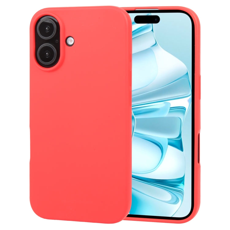 For iPhone 16 GOOSPERY SOFT FEELING Liquid TPU Soft Phone Case(Red) - iPhone 16 Cases by GOOSPERY | Online Shopping UK | buy2fix