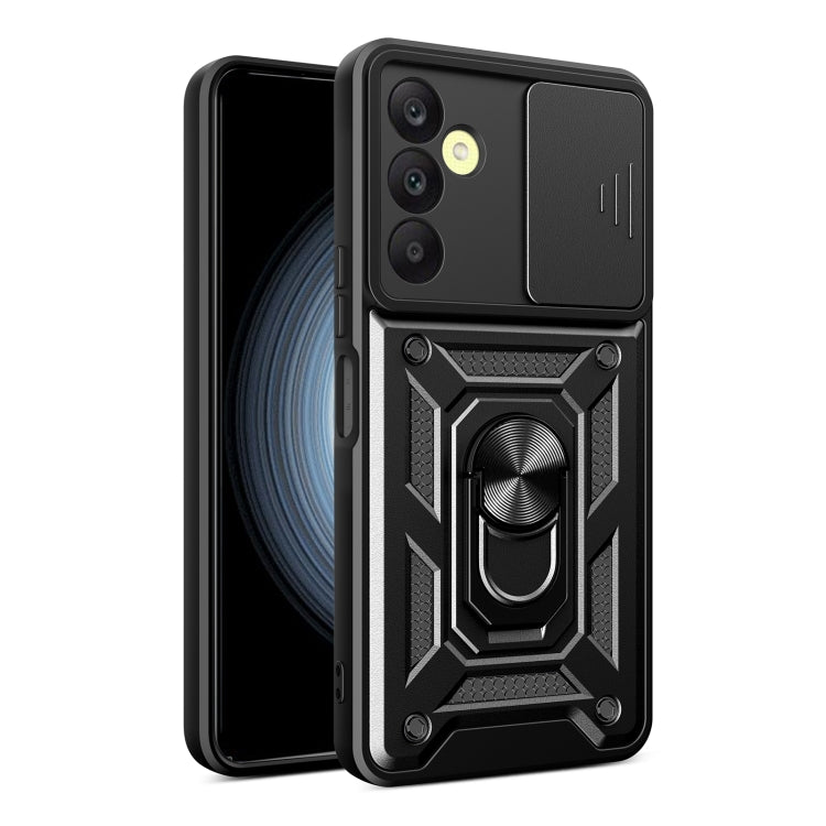 For Samsung Galaxy A25 5G Sliding Camera Cover Design TPU+PC Phone Case(Black) - Galaxy Phone Cases by buy2fix | Online Shopping UK | buy2fix